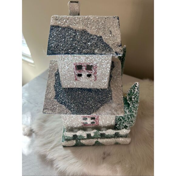 Vintage Christmas House 9.5” Tall - Picture 6 of 7